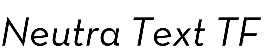 Neutra Text TF Italic Polices Telecharger